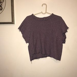 Short sleeve knitted top